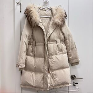 Super Puffer down Coat with Fur Hood